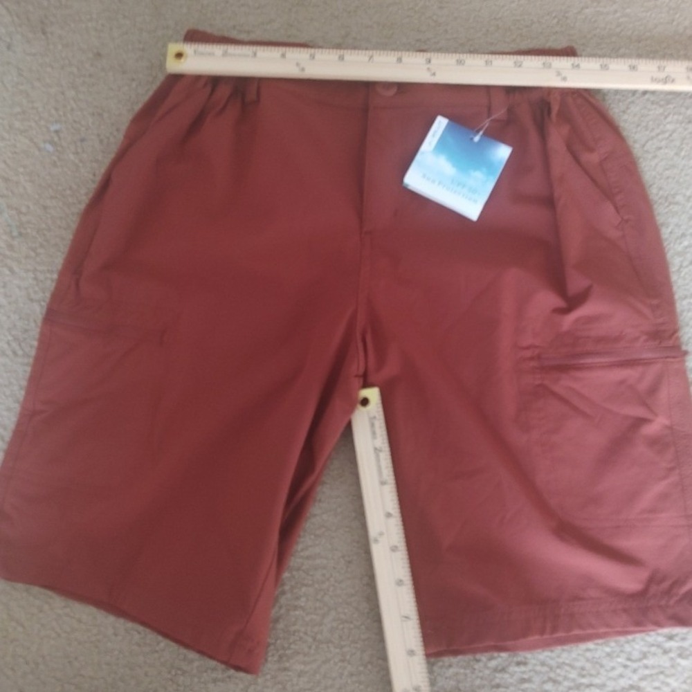 WILLIT Men's Rust Red Cargo Shorts UPF‎ 50+ Sun Protection Size M